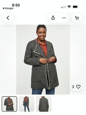Lane Bryant Flyaway Boulce Overpiece/Topcoat 14-16